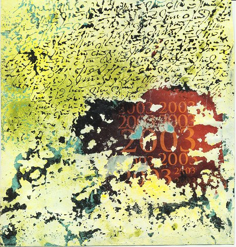 Litfasslyrik, Acryl auf Papier, 19 x 18 cm, 2005 001