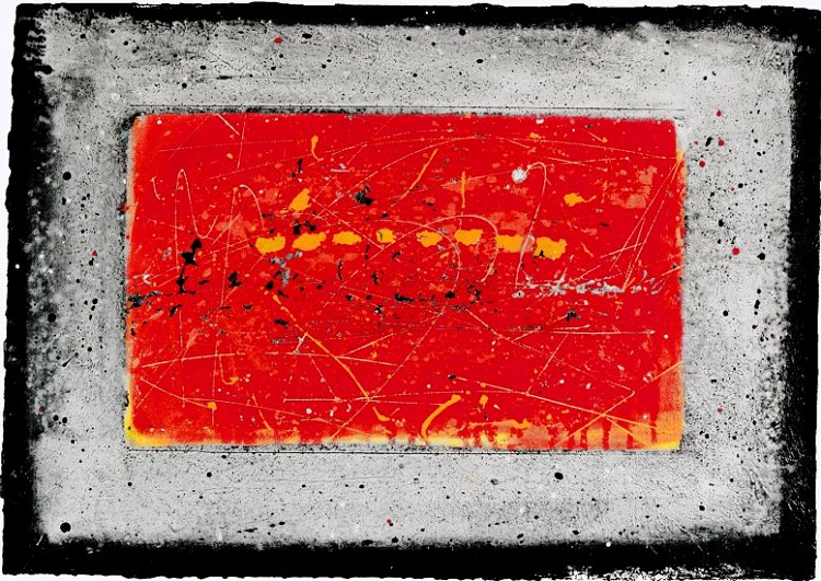 Tabla (4), Acryl auf grundiertem Papier, 43 x 61 cm, 2004 001